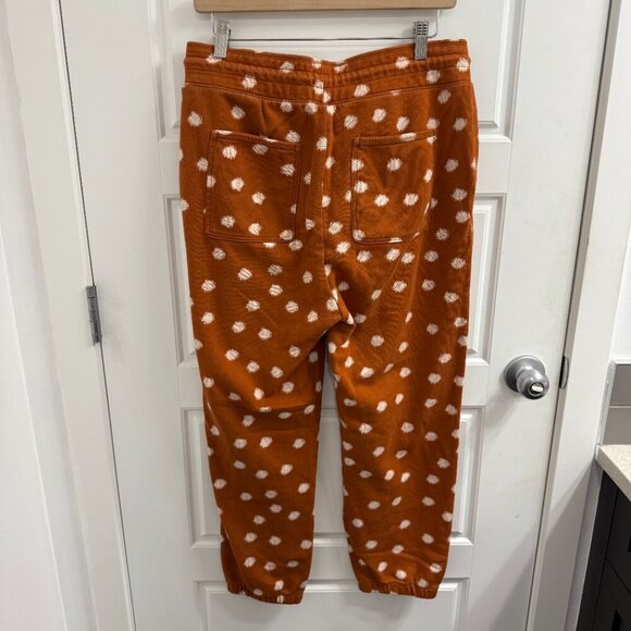 Anthropologie Daily Practice Polka Dot Tassel Joggers Rust BRN Motif Medium - Picture 3 of 3